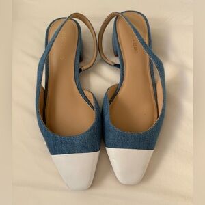 Veronica Beard Blue Denim Sandals